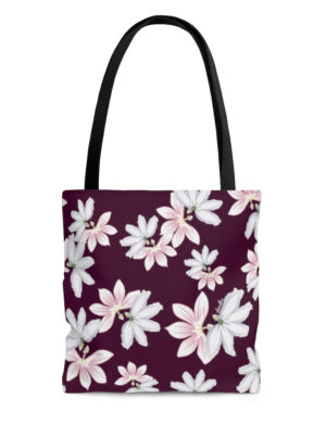 Naupaka Love Story (Wine) Canvas Tote Bag LARGE