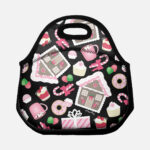 Gingerbread House (Black) Lunch Bag