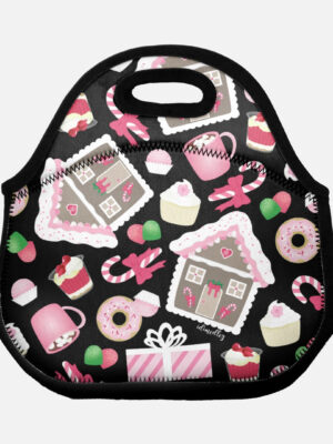 Gingerbread House (Black) Lunch Bag